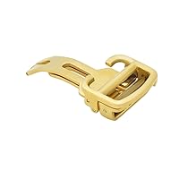 Ewatchparts 14MM DEPLOYMENT CLASP STRAP BAND COMPATIBLE WITH CARTIER TANK FRANCAISE BALLON BLEU GOLD