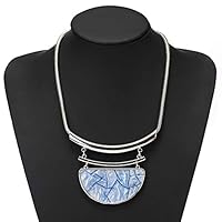 Jewelry Fashion Short Necklace Chain New Simple Chain Creative Necklace Clothing Accessories (Blue)