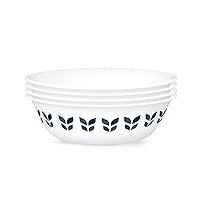 Corelle Vitrelle 4-Pieces 18-Oz Soup/Cereal Bowls, Chip & Crack Resistant Glass Dinnerware Set Bowls, Northern Pines