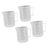 BESTOYARD 4pcs Graduated Measuring Cup 1 Cup Measuring Cup Measuring Cups for Resin Multifunction Measuring Cup Liquid Measuring Cups Plastic Graduated Cup With Scale Tool Pp