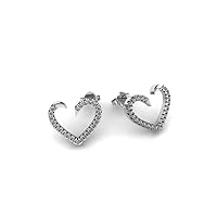 Natural Gemstone 925 Sterling Silver Heart Shape Women Minimal Stud Earrings | Natural Gemstones | Valentine's Gift