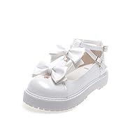 CountryWomen Japanese Sweet Lolita Shoes Mary Jane Round Toe Bowtie Strappy Tea Party Shoes