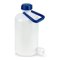 Globe Scientific 601660 HDPE Aspirator Bottle, Spigot Included, 5L Capacity