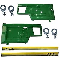 New LH & RH Side Panels/Decal Set/Panel Retaining Clip Kit Replaces AM128982 AM128983 M116150 M116151 Compatible with JohnDeere 455 S/n Below 070000