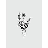 Fallen Angel Juice Plant Ink Waterproof Semi-Permanent And Lasting 2 Weeks Temporary Tattoo Stickers For Men And Women Finger Chest Back Wrist