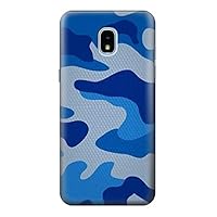 R2958 Army Blue Camo Camouflage Case Cover for Samsung Galaxy J3 (2018), J3 Star, J3 V 3rd Gen, J3 Orbit, J3 Achieve, Express Prime 3, Amp Prime 3