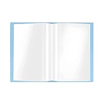 A3 Size Presentation Display Book Document Binder Portfolio Book with 40 Clear Pockets Sleeves File Storage Case for Artwork, Document and Photo, Blue