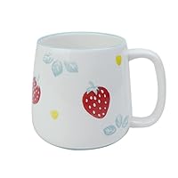 Big handle Ceramic Tea Cup Coffee Mugs With Fruit Pattern, Dishwasher and Microwave safe (color 2)