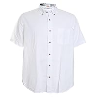 Men's Short Sleeve Cotton Linen Seersucker Shirt
