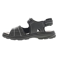 Propet Mens Hudson Backstrap Athletic Sandals Casual - Black