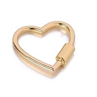 Beautiful Heart 925 Sterling Silver Carabiner Screw Lock Pendant,Designer Heart Silver Carabiner Lock Clasp Pendant,Handmade Jewelry,Gift