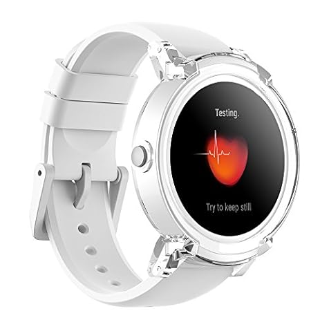 Ticwatch E Super Lightweight Smart Watch Ice,1.4 inch OLED Display, Android Wear 2.0,Compatible with iOS and Android, Google Assistant