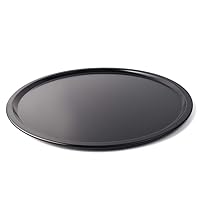 13-inch black carbon steel non-stick light-bottomed pizza pan, round PIZZA pan (size: 13 inches long x 0.4 inches high)