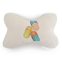Health Care Products Capsule Pill Pattern Car Trim Neck Decoration Pillow Headrest Cushion Pad