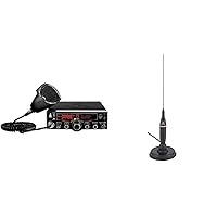 Cobra 29LX Professional CB Radio & Cobra HGA1500 42 Inch Magnetic Mount CB Antenna: Emergency Radio with NOAA Weather Channels and Emergency Alerts, 4-Color LCD, Long-Range Antenna for Clear Signal