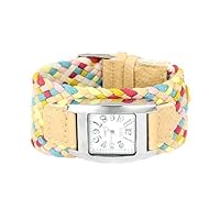 Women's Multi Coloured Braided Bracelet Style Watch