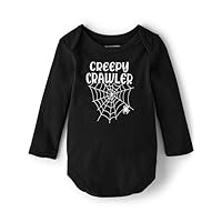 The Children's Place Baby and Newborn Long Sleeve Graphic Bodysuit, Creepy Crawler