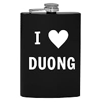 I Heart Love Duong - 8oz Hip Drinking Alcohol Flask