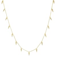 14k Yellow Gold 15 Diamond .07tcw Adjustable Necklace 20 Inch Jewelry for Women