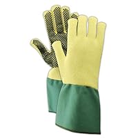 MAGID Terrycloth Machine Knit Gloves with Plastic Dots, Made with DuPont Kevlar 500, 10