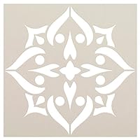 Mandala Spade Stencil by StudioR12 | Reusable Mylar Template | Paint Wood Signs - Fabric | Craft Rustic Bohemian Home Decor - Bedroom - Dorm | DIY Vintage Flower Pattern Wall Art | Select Size - XLG