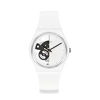 Swatch LIVE TIME WHITE Unisex Watch (Model: SO31W101)