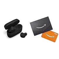 Jabra Elite 5 True Wireless in-Ear Bluetooth Earbuds - Hybrid Active Noise Cancellation (ANC), 6 Built-in Microphones for Clear Calls – Black, with $25 Amazon.com Gift Card