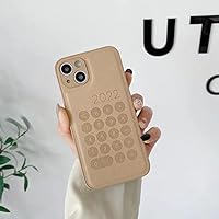Funny Calculator iPhone X/XS Case, Slim 3D PU Leather Case for Women Girls,Cute Calculator Shockproof Full Body Protective Cover Cases - Khaki