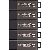 Centon Electronics DataStick Pro USB 2.0 Flash Drive, 32 GB, USB Flash Drives, 5 Bulk Pack, Grey