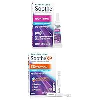 Soothe Lubricant Eye Ointment by Bausch & Lomb for Dry Eye Relief + Soothe Preservative-Free Lubricant Eye Drops, Bausch + Lomb, Xtra Protection, Box of 30 Single Use Dispensers