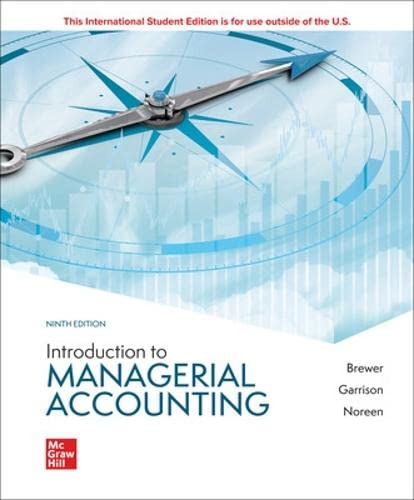 Introduction to Managerial Accounting (ISE HED IRWIN ACCOUNTING)