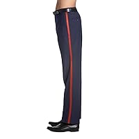 Men's Tuxedo Pants Tux Pant Flat Front Satin Band Stripe Solid Colors
