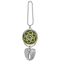 School Atoms Around Electronic Physics Silver Wing Car Pendant Decoration