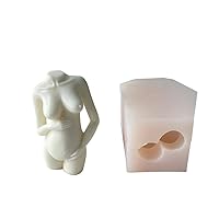 Large Size Female Body Candle Mold Torso Candle Mold Woman Body Mold Scented Candle Mold Silicone Candle Mold Handmade Candle Mold Aromatherapy Mold for Making Unique Home Decoration (F(Pregnant))