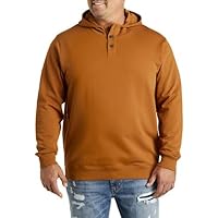 True Nation by DXL Men's Big and Tall Soft-Wash Henley Hoodie