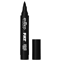 Eyeko Fat Liquid Eyeliner, Intense Black - Bold Thick Felt Tip - Smudge-proof - Vegan 3.15g