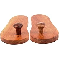 Khadau Wooden Sandals/Charan Paduka, Slipper Chappal for Auspicious Occasions made of Mango Wood 10.5 Inches approx