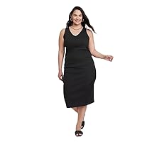 A New Day Women's Rib Knit Side Ruched Dress -
