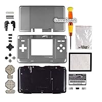 Gametown Full Housing Shell Cover Case Pack for Nintendo DS NDS Repair Part Color Silver
