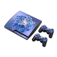 Vinyl Decal Skin/stickers Wrap for Ps3 Slim Play Station 3 Console and 2 Controllers-Little Girl in Flower