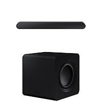 SAMSUNG HW-S50B/ZA 3.0ch All-in-One Soundbar w/Dolby 5.1, DTS Virtual:X, Q Symphony, Built in Center Speaker, Bluetooth Multi Connection, 2022 and SWA-W510 Subwoofer for Soundbar 2022