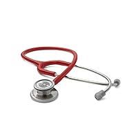 ADC Adscope 608 Premium Convertible Clinician Stethoscope with Tunable AFD Technology, For Adult and Pediatric Patients, Red