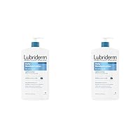 Lubriderm Daily Moisture Lotion + Pro-Ceramide with Shea Butter & Glycerin Helps Moisturize Dry Skin, Hydrating Face, Hand & Body Lotion is Lightly Scented & Non-Greasy, 24 fl. oz (Pack of 2)