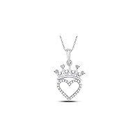 Round Cut Created Diamond Love Heart Pendant