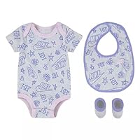 Nike Graffiti AOP Bodysuit, Baby Shower, 3-Piece Set, For Girls, Rompers, Socks, Baby Clothes, Children's Clothes, Gift