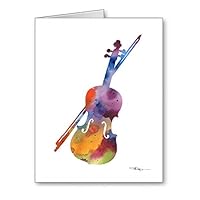 Violin - Set of 10 Note Cards With Envelopes