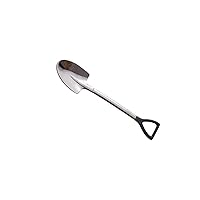 Small Spoons Dessert Spoon Stainless Steel Iron Shovel Spoon Cute Square Head Spoon Coffee Ice Cream Cake Gastronomy Dessert Tools (Color : A)