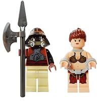 Lando Calrissian (Jabba Guard) and Princess Leia Slave with Chains - LEGO Star Wars Minifigures