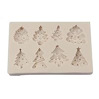 8 Even Christmas Tree Decorative Mold Fondant Cake Silicone Mould Baking Tools Sugar Mold Chocolate Fondant Mold Cake Baking Tool