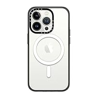 CASETiFY Compact iPhone 14 Pro Case [2X Military Grade Drop Tested / 4ft Drop Protection/Compatible with Magsafe] - Clear Black